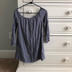 Purple/gray flowy off the shoulder dress!!